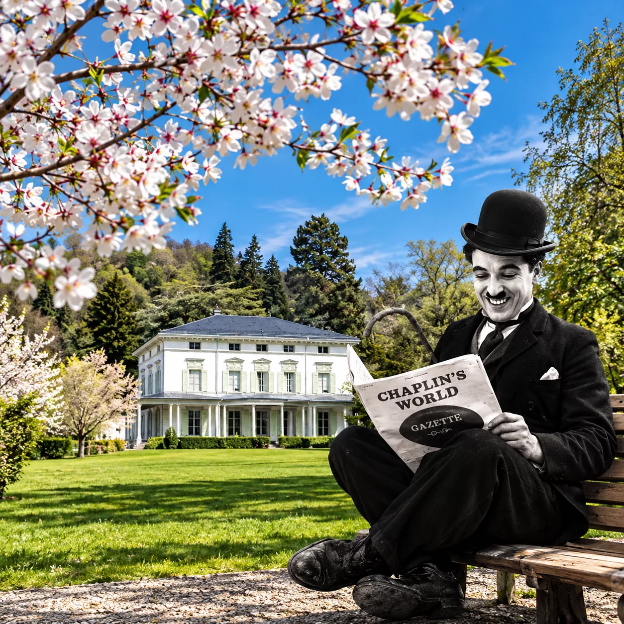 Manoir dans un parc à Corsier-sur-Vevey