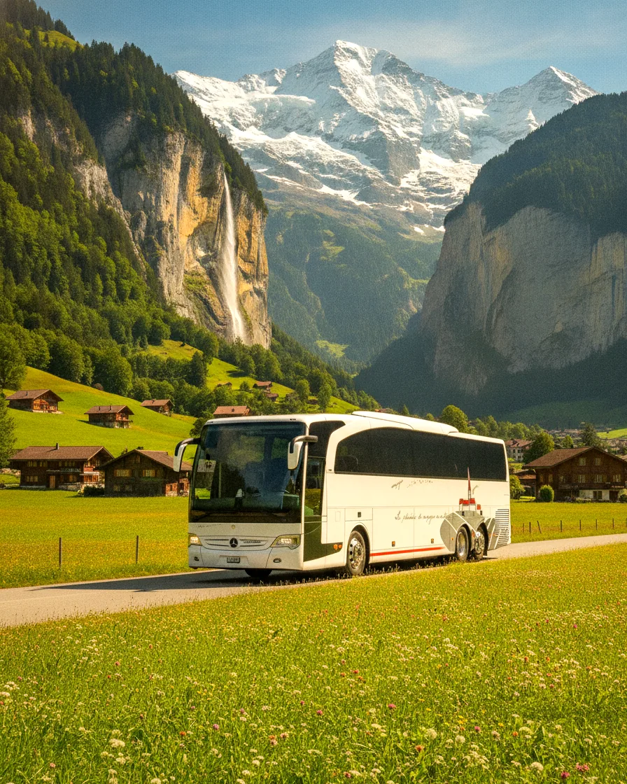 Staubbach falls in the Lauterbrunnen valley